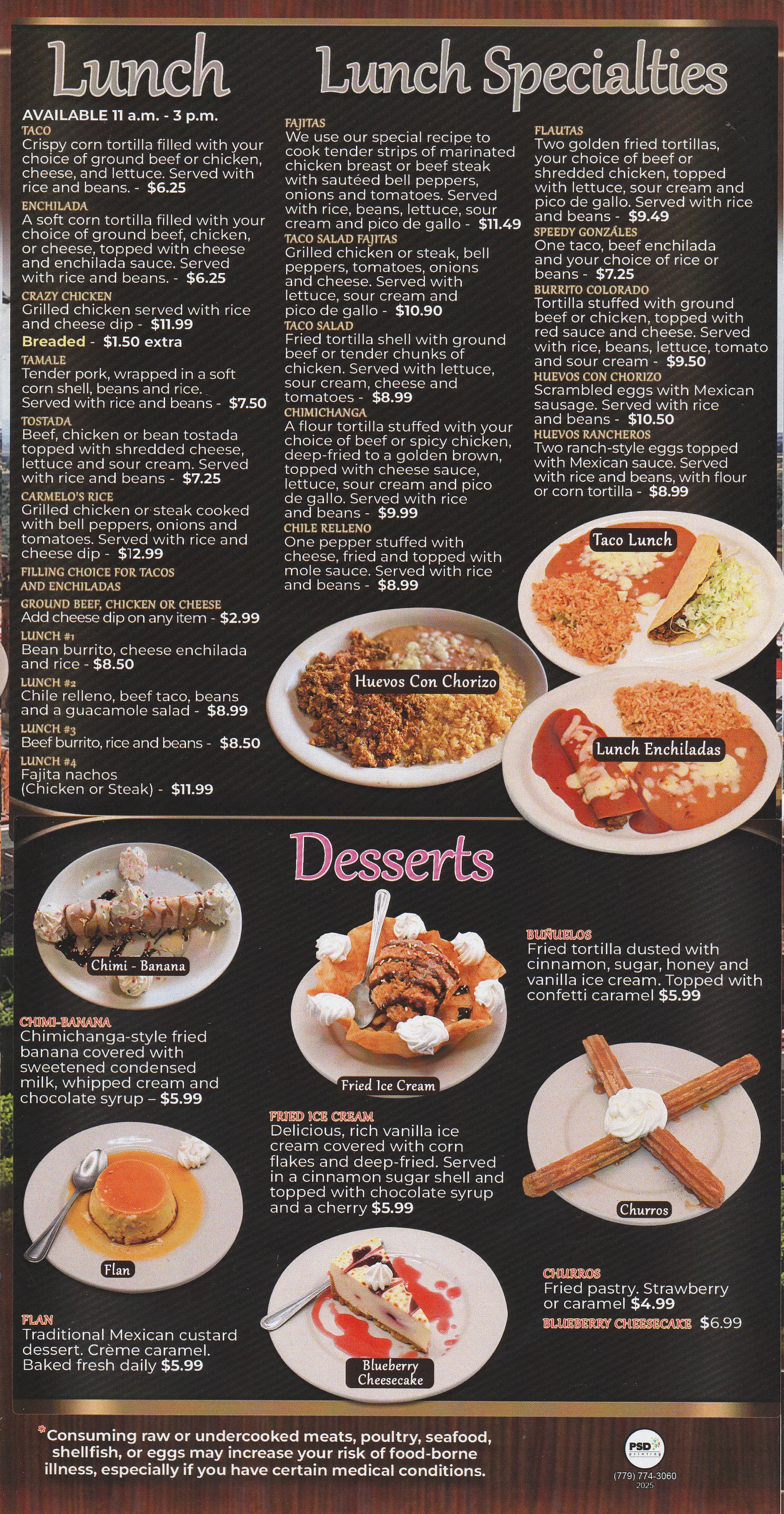 lunch and dessert
